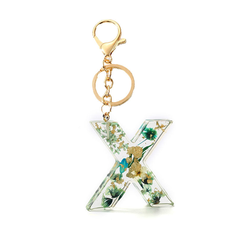 Wholesale Resin English letter keychain