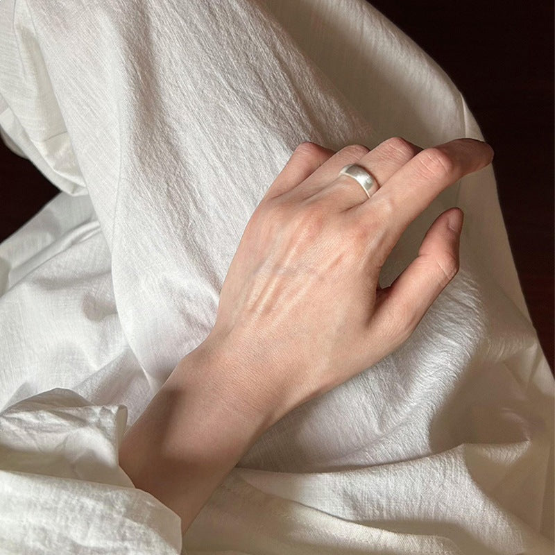 Wholesale Minimalist Matte Starfish Double-Layer Index Finger Ring Copper Fashion Accessory for Women