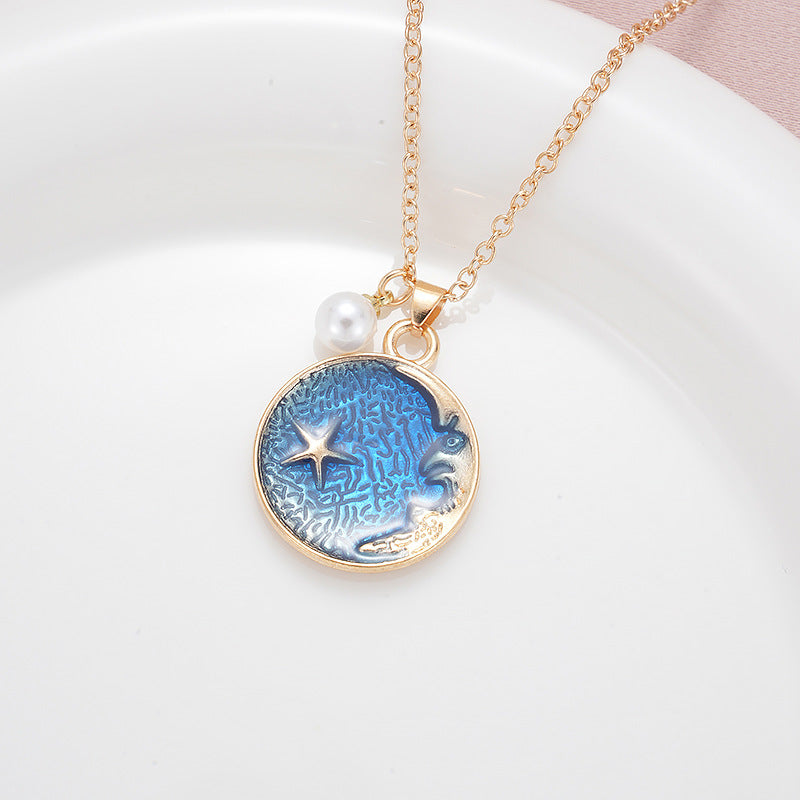 Wholesale  Star Moon Sun Ocean Pendant Necklace