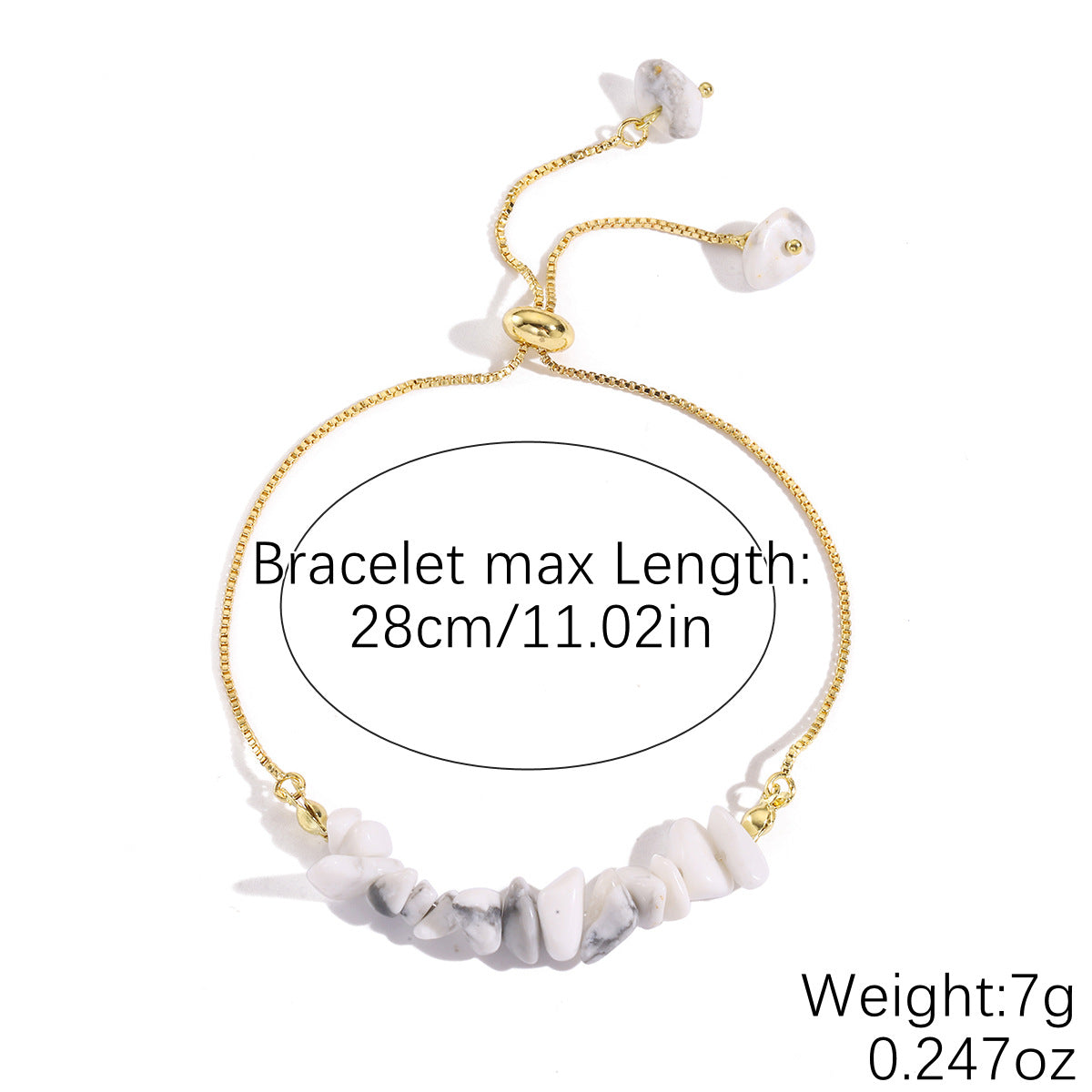 Wholesale Geometric irregular fashion all-match gravel bracelet colorful gravel braided bracelet
