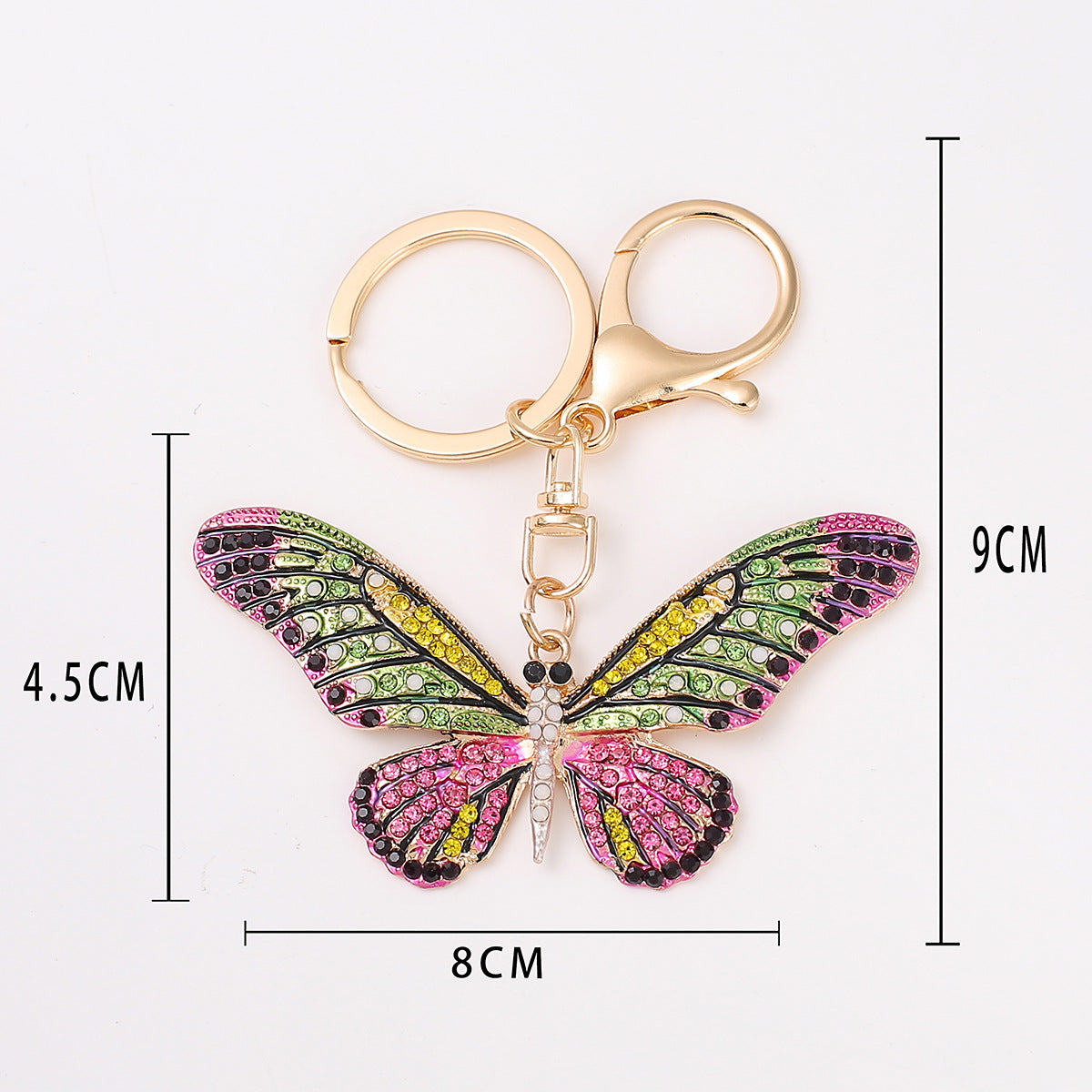Wholesale Colorful Rhinestone Keychains ACC-KC-YuanFei001