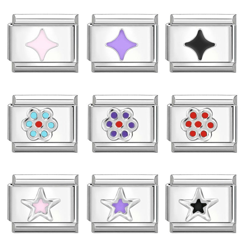 Wholesale Italian Charm Bracelet 9mm DIY Splicing Cute Cartoon Titanium Steel Composable Bracelet