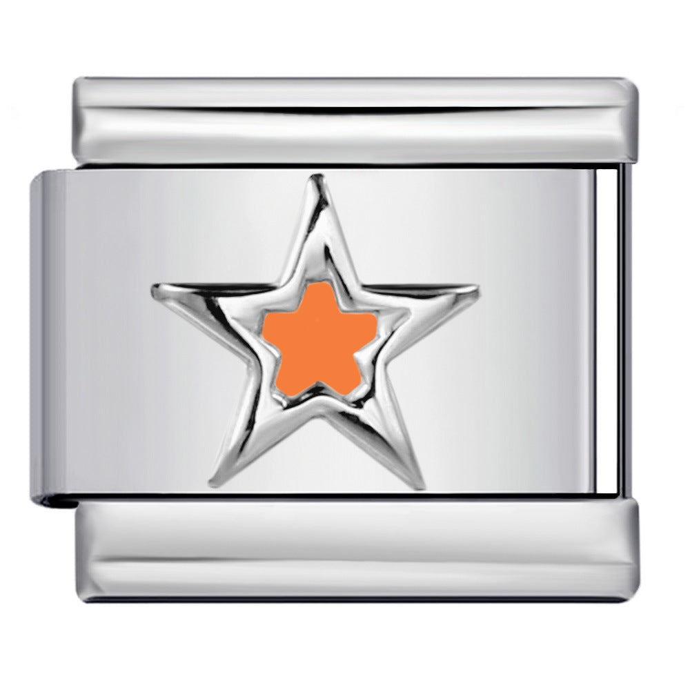 Wholesale 9mm Italian Charm Starter Bracelets DIY square Single Section Creative Stainless Steel Composable Bracelet