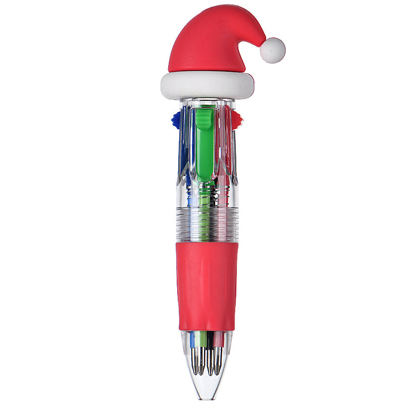 Wholesale Cute cartoon Christmas four-color ballpoint pen