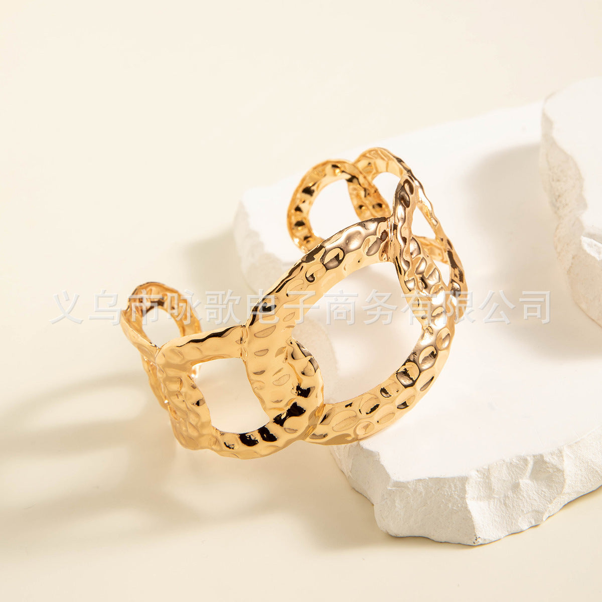 Wholesale  geometric irregular CCB gold and silver bracelet