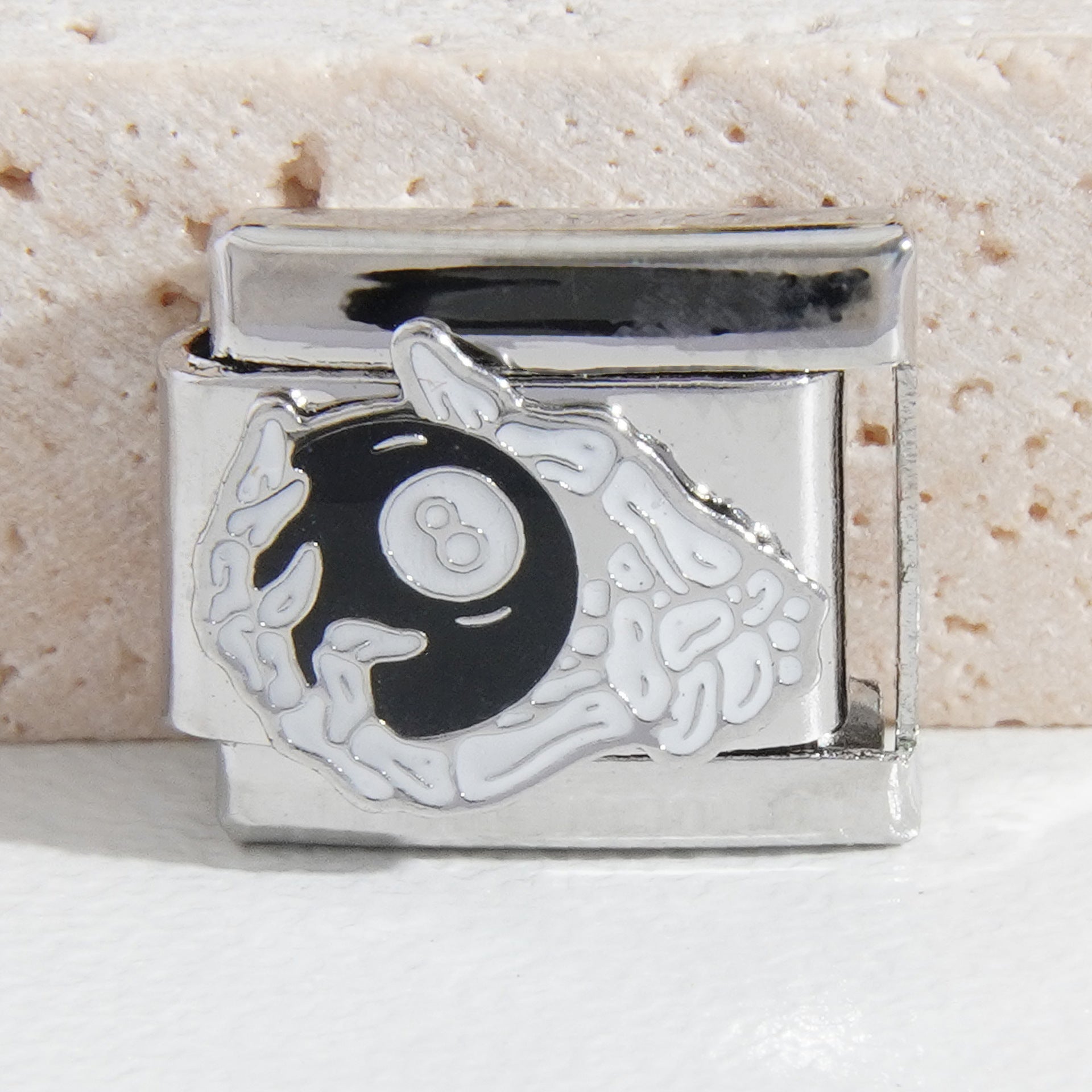 Wholesale Italian Charm Bracelet 9mm DIY Splicing Billiard Series Stainless Steel Composable Bracelet