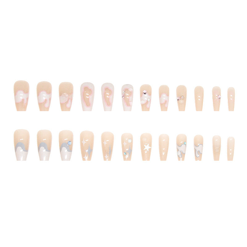 Wholesale 24 Pieces/box Dual Color Diamond Nails Kits Nail Stickers