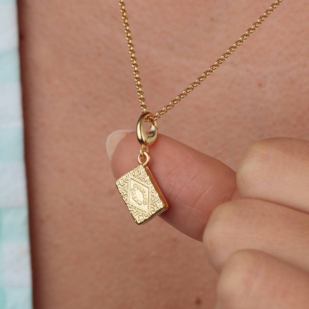 Wholesale Stainless steel 18K gold plated cookie heart necklace