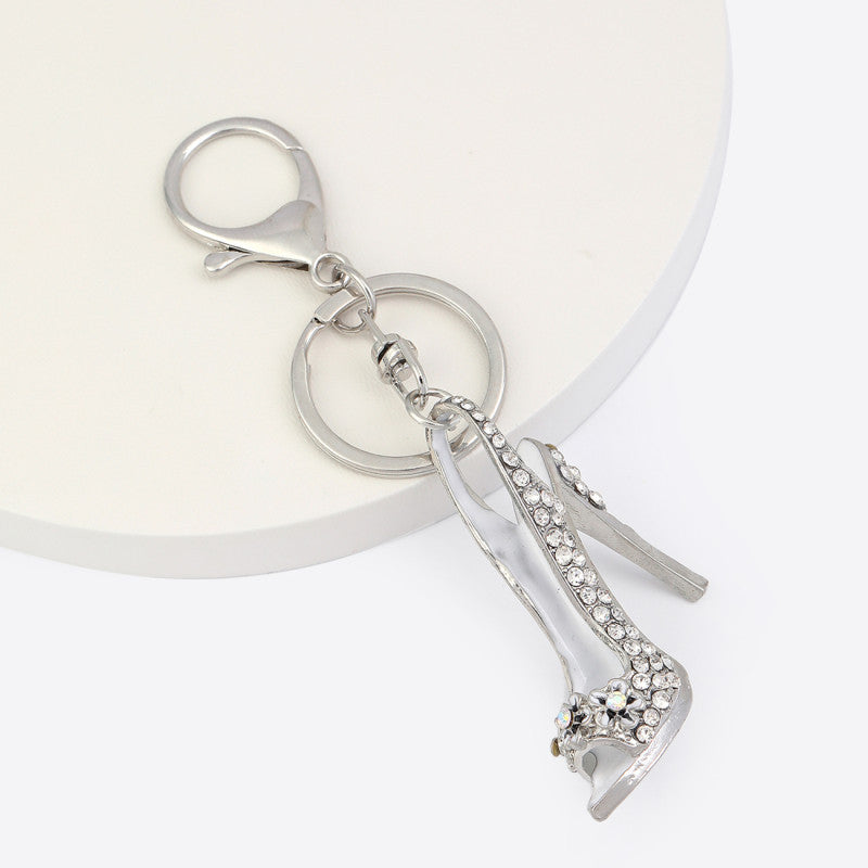 Wholesale High Heels Rhinestone Alloy Keychain ACC-KC-YuanFei006
