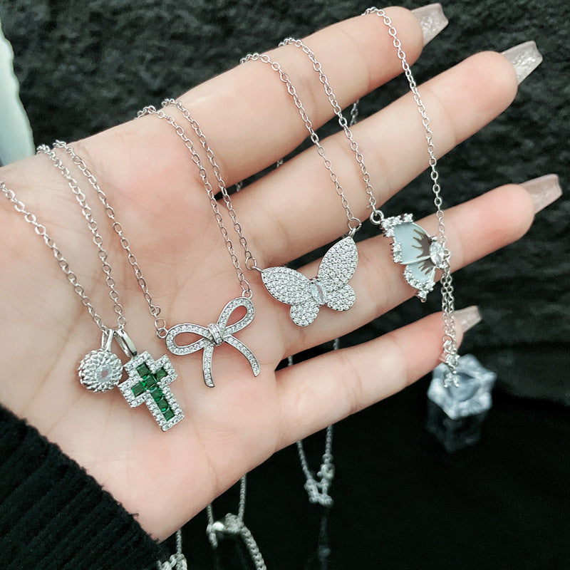 Wholesale  Butterfly Tassel  Cross Necklaces