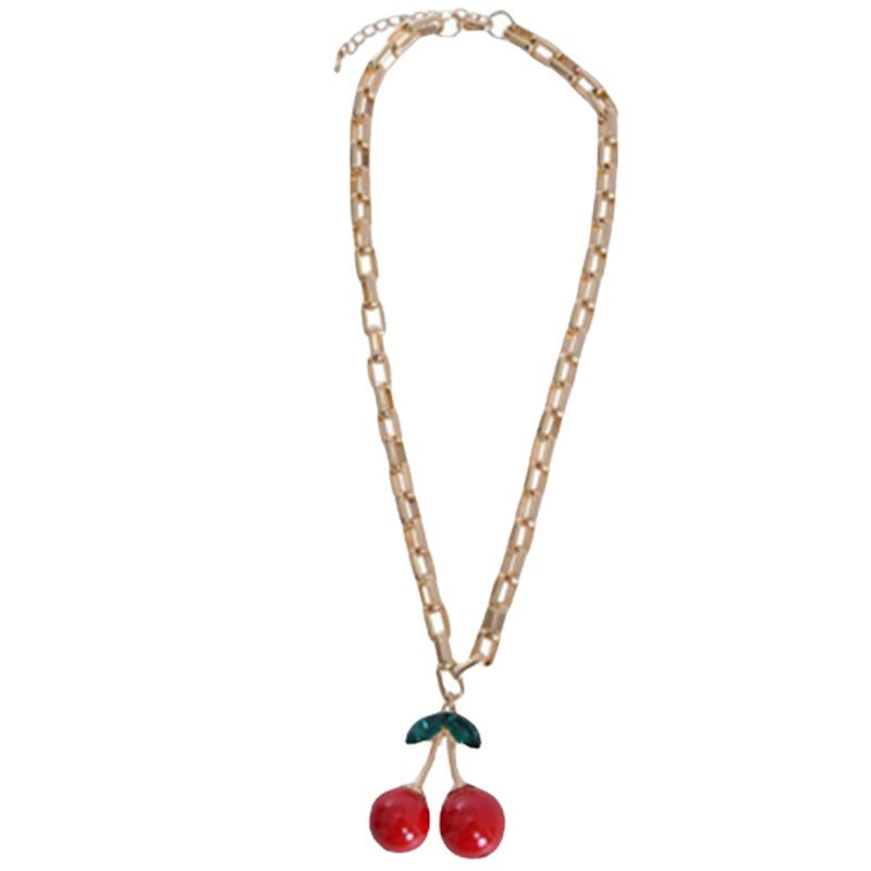 Wholesale cherry necklace clavicle chain