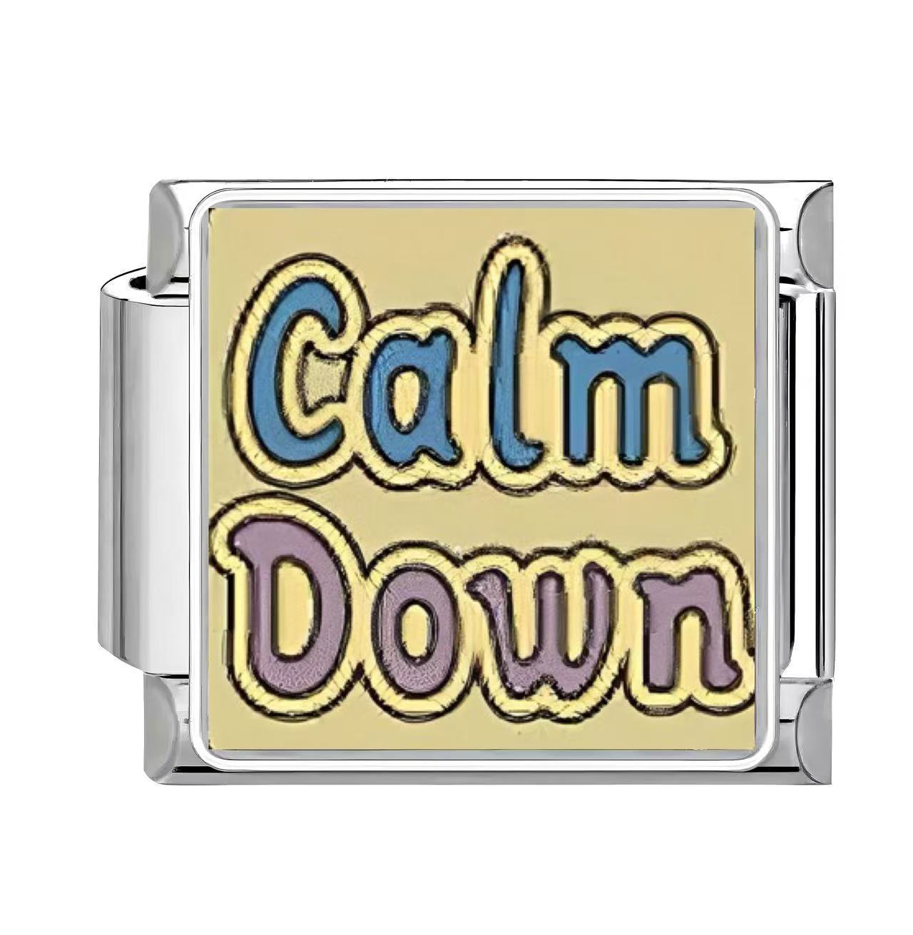 Wholesale Italian Charm Bracelet 9mm DIY English Pattern  Creative Stainless Steel Composable Bracelet