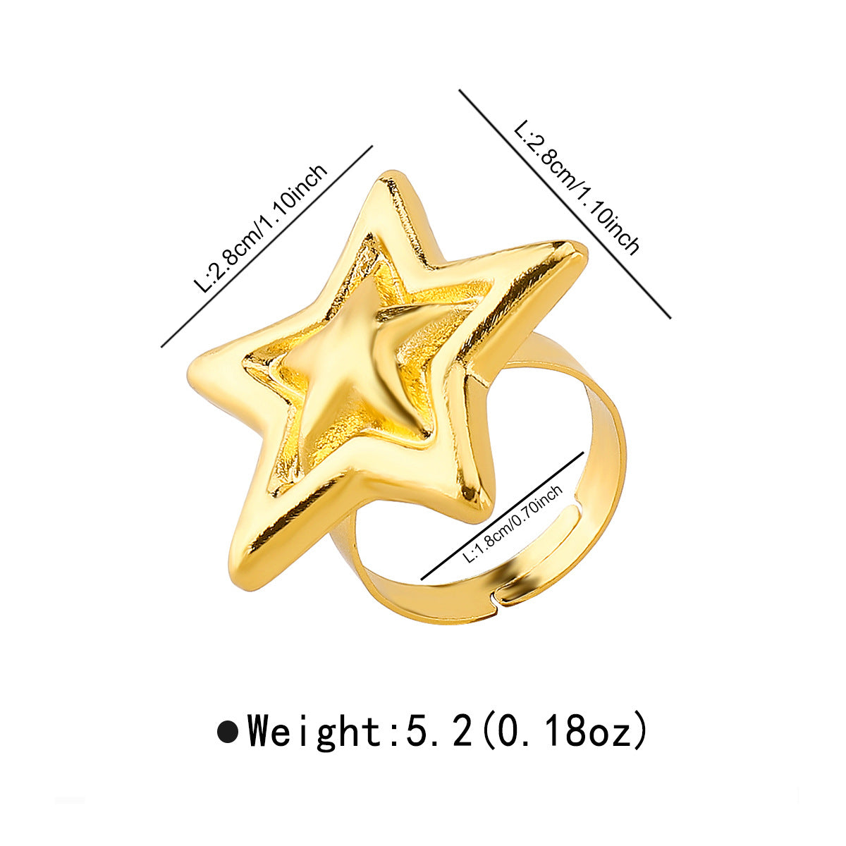 Wholesale double five-pointed star earrings necklace ring niche creative