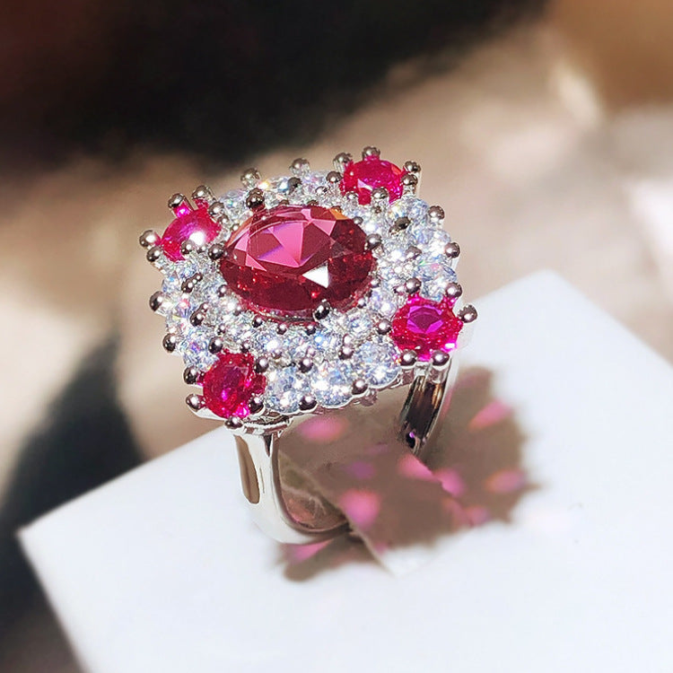 Wholesale  artificial pigeon red blood gem ring