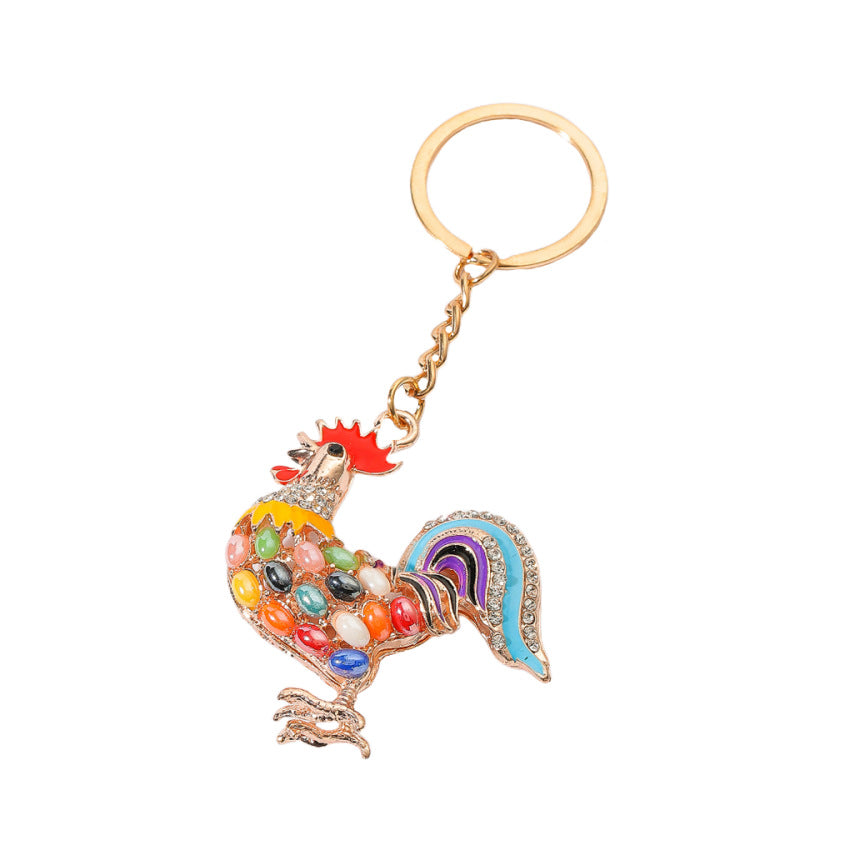 Wholesale Alloy Oil Dripping Diamond Big Cock Keychains ACC-KC-RongRui009