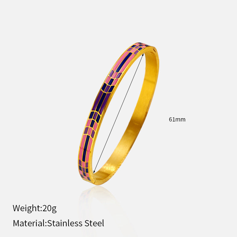 Wholesale  stainless steel color-blocked Bracelet