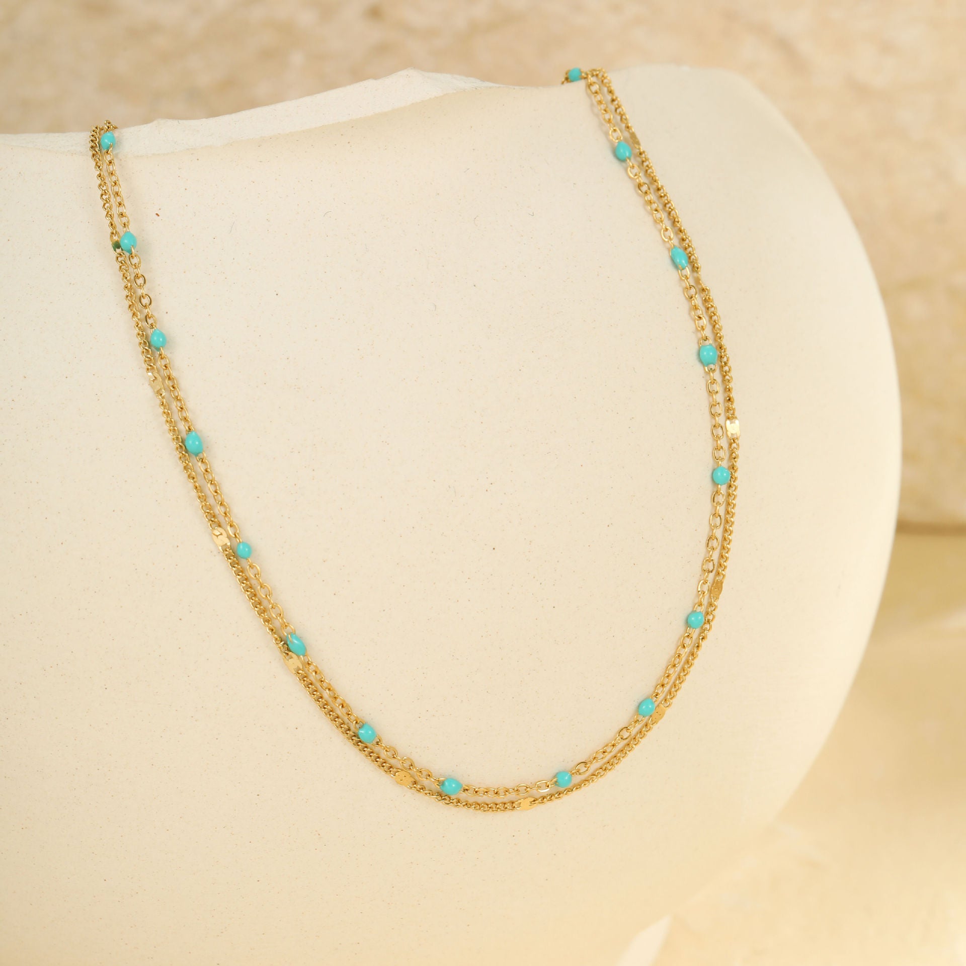 Wholesale color oil drops bean dopamine stainless steel anklet