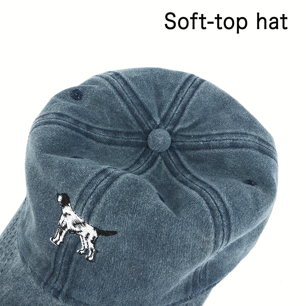 Wholesale Cartoon Animal Dalmatian Embroidery Puppy Vintage Washed Sports Baseball Cap ACC-HT-RongZhao012