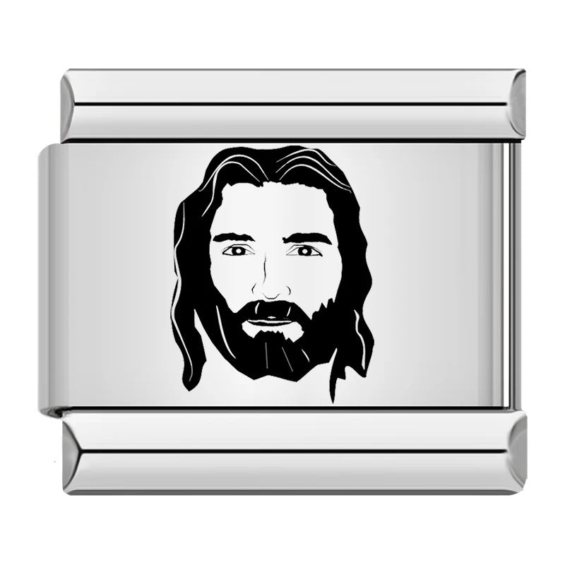 Wholesale Italian Charm Bracelet 9mm DIY  laser-engraved cross  Creative Stainless Steel Composable Bracelet