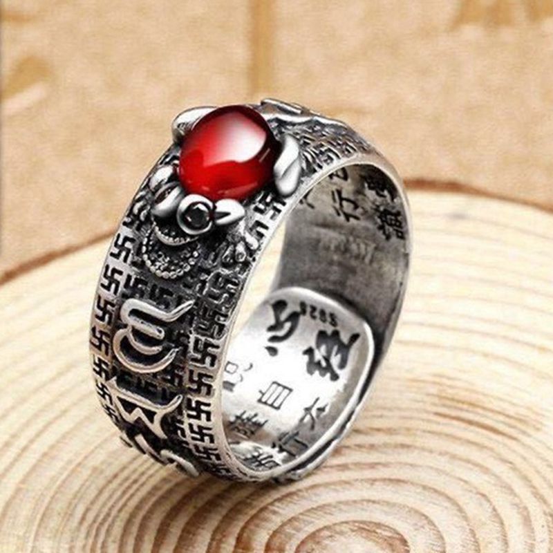 Wholesale Men's Pixiu Ruby Ring ACC-RS-Nisen006