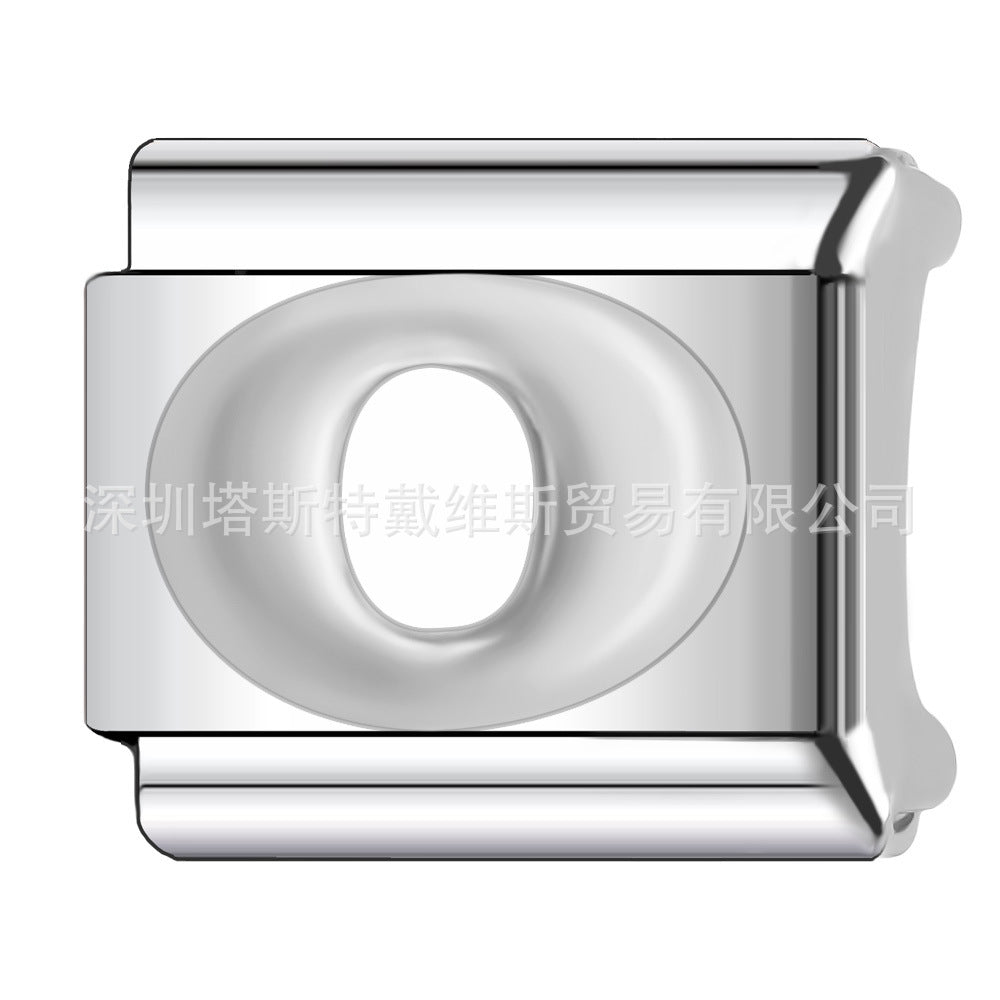 Wholesale 9mm Italian Charm Starter Bracelets DIY square Single Section Creative Stainless Steel Composable Bracelet