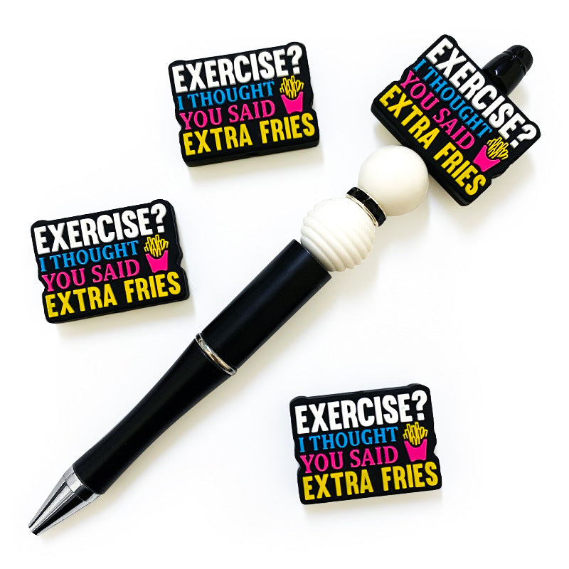 Wholesale 10pcs Focal Beads Silicone DIY Beaded Pen Accessories ACC-BDS-WDX217