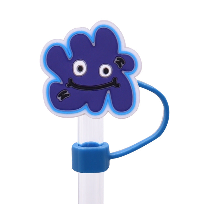 Wholesale Random 100pcs Cute Cartoon Dessert Straw Cover 10MM Straw Tube Cap