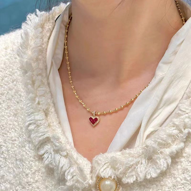 Wholesale love zircon necklace