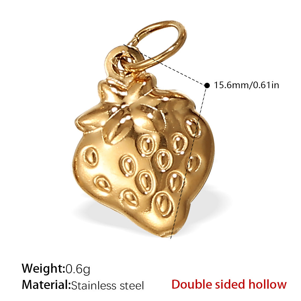 Wholesale  Oil Dripping Watermelon Strawberry Fruit Stainless Steel Pendants