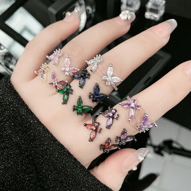 Wholesale  Color Butterfly Open Ring