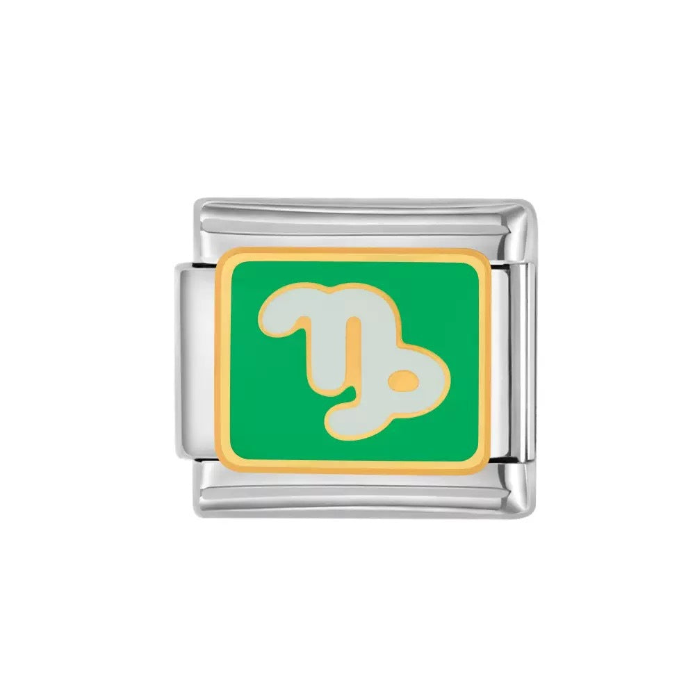 Bracelet de charme italien en gros 9 mm DIY Splicing Zodiac en acier inoxydable Bracelet composable