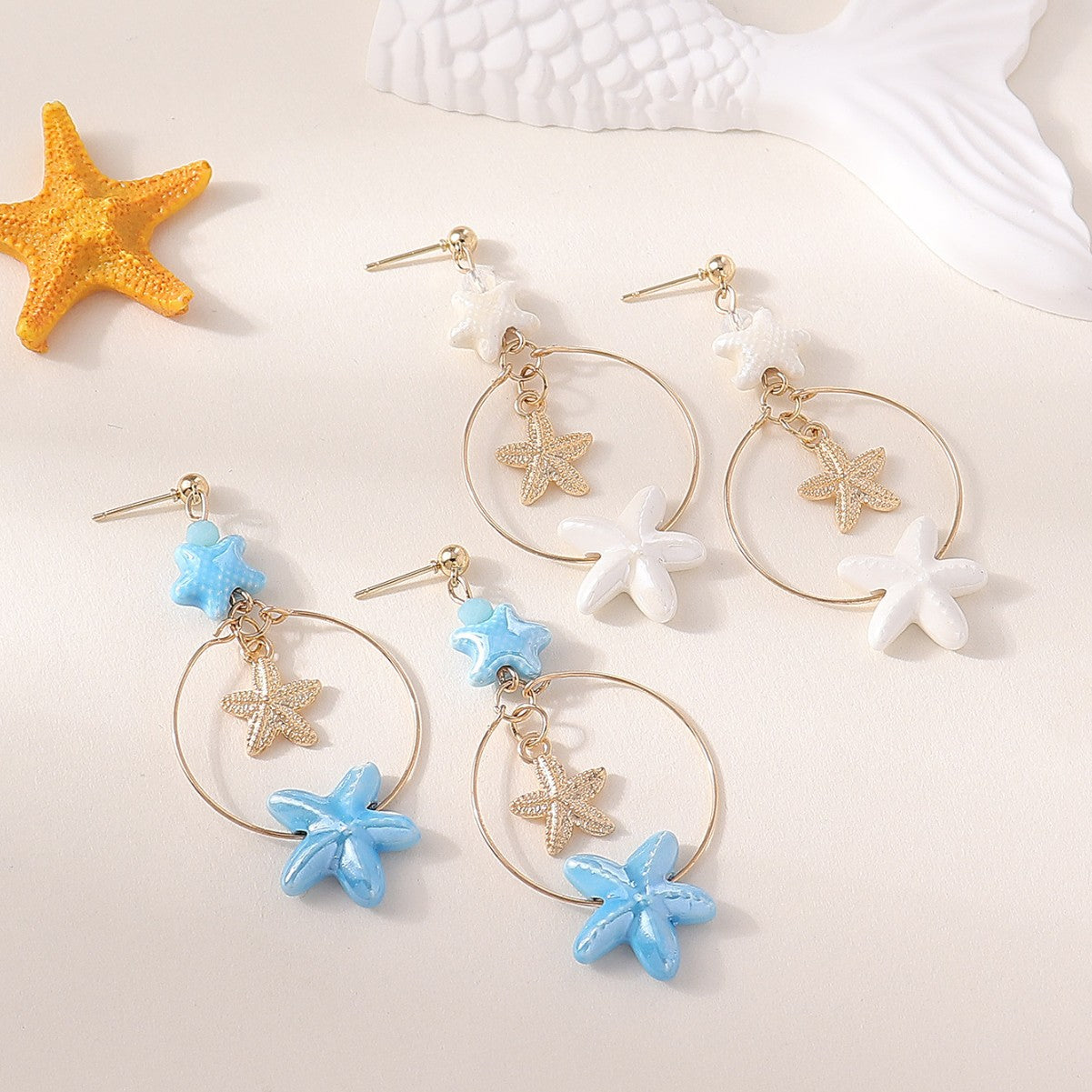 Wholesale Starfish light luxury earrings