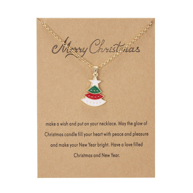 Wholesale Fashion Christmas tree Christmas snowman necklaces