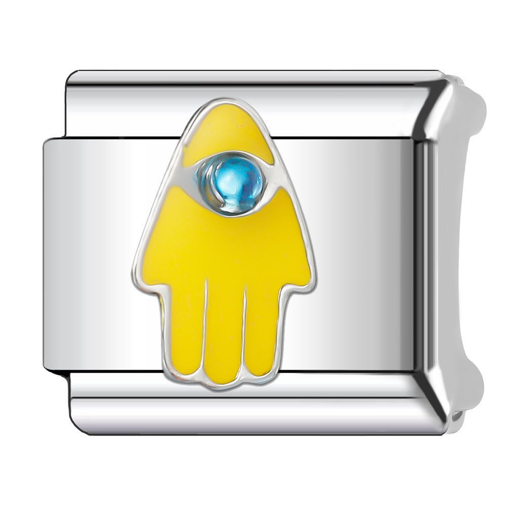 Wholesale Italian Charm Bracelet 9mm DIY Splicing Creative Eye Series Stainless Steel Composable Bracelet