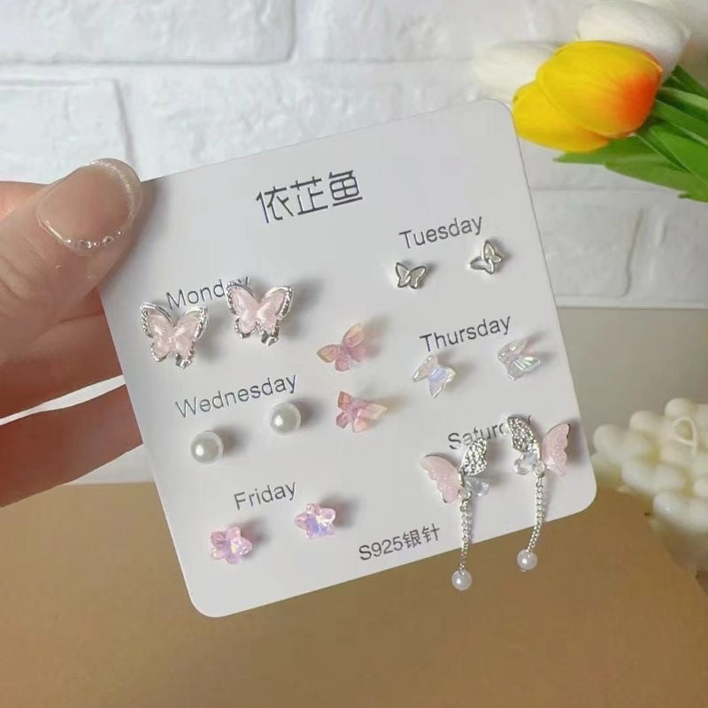 Wholesale Cute Cat Fish Earrings,  Retro Asymmetrical Korean Style,  Alloy Earrings for Women,  Party Accessory