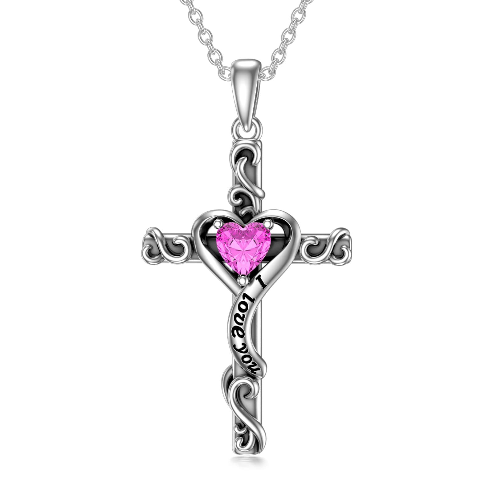 Wholesale Cross I Love You Pendant Necklace