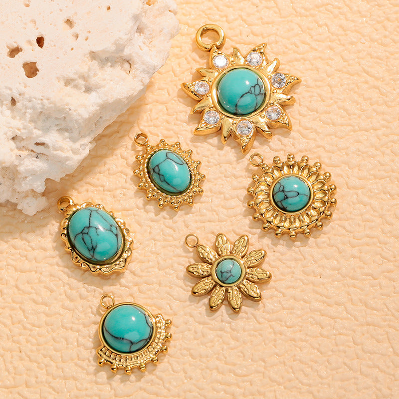 Wholesale sunflower  sweater chain Pendant