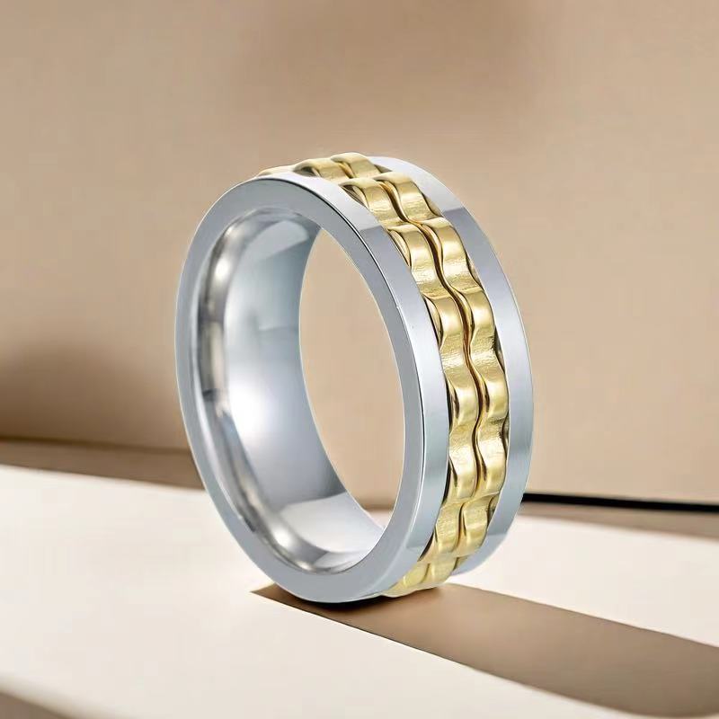 Wholesale Titanium Steel Rings Men’s Rings ACC-RS-Xinj007