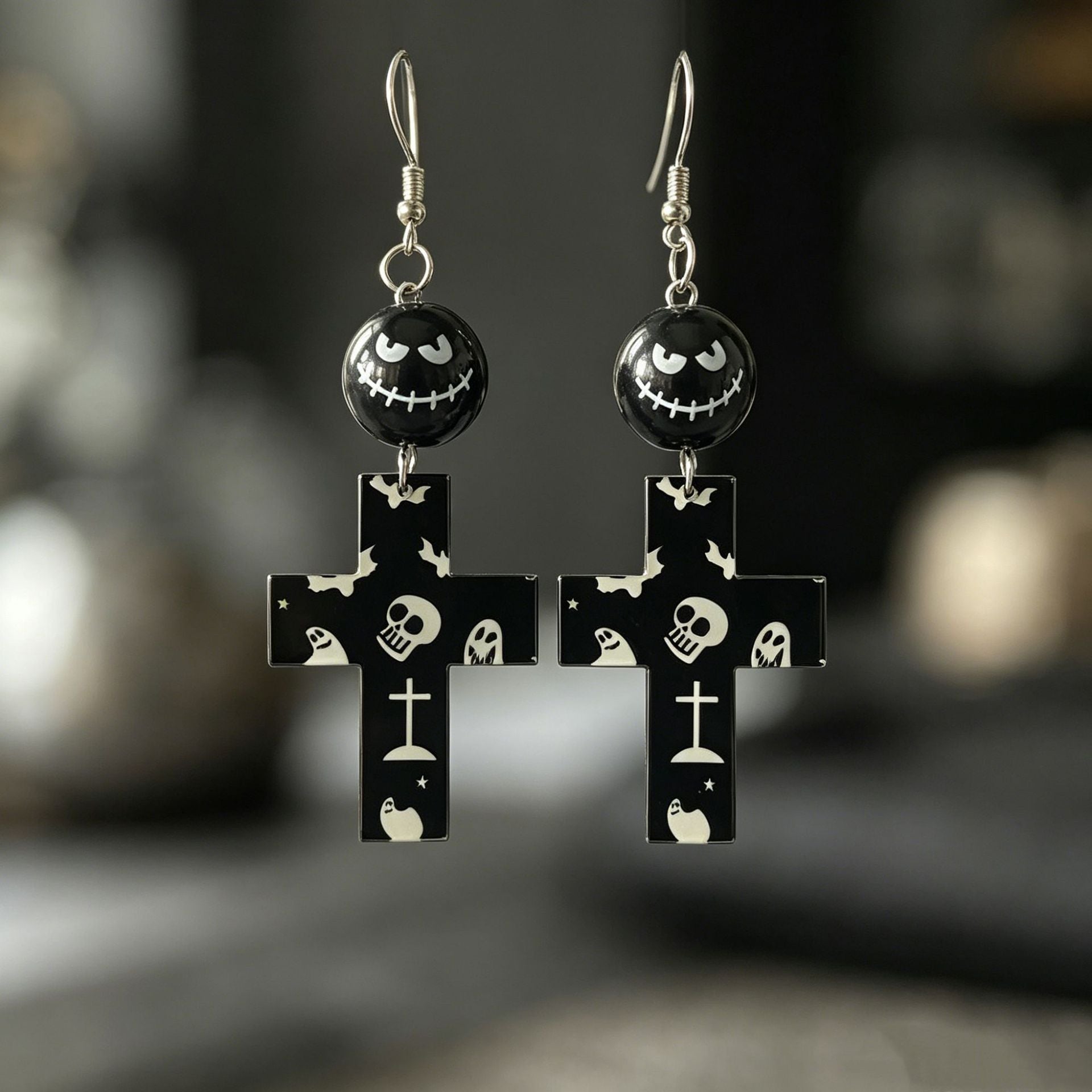 Wholesale  Acrylic Cross Earring Necklace Set Fashion Accessory Boutique Resale