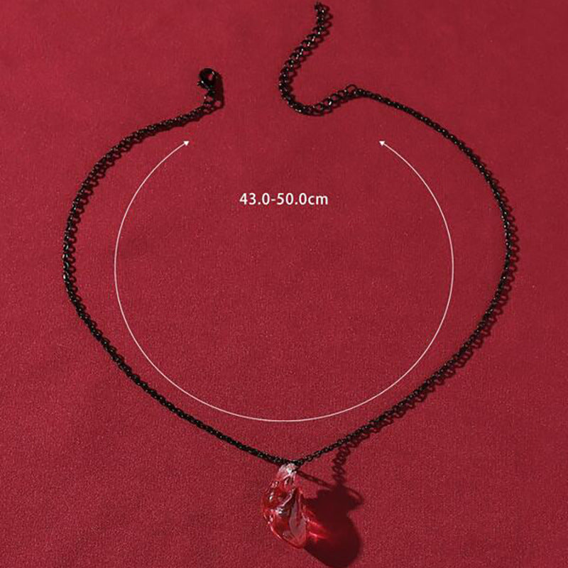 Wholesale  resin heart organ necklace creative necklace