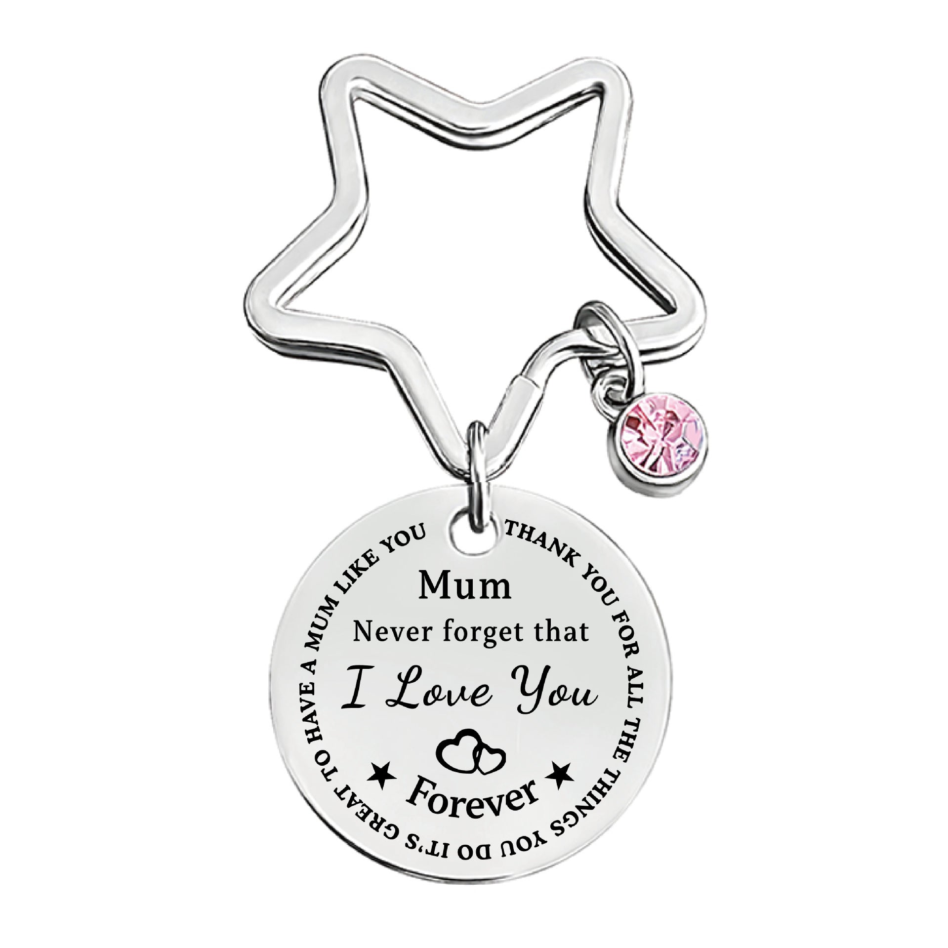 Wholesale Pink Diamond Family Holiday Gift Mother's Day Metal Keychain ACC-KC-Ganggu024