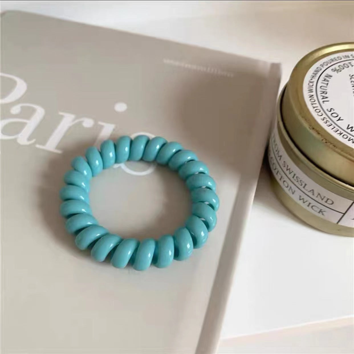 Wholesale 10pcs Candy Color Telephone Cord Hair Scrunchies ACC-HS-Huidi015