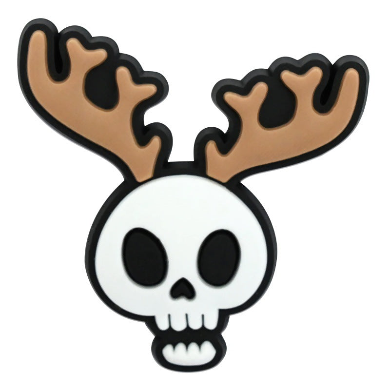 Wholesale  Random 100pcs Cartoon Christmas Nightmare Series PVC Soft Rubber Shoe Buckle Decoration