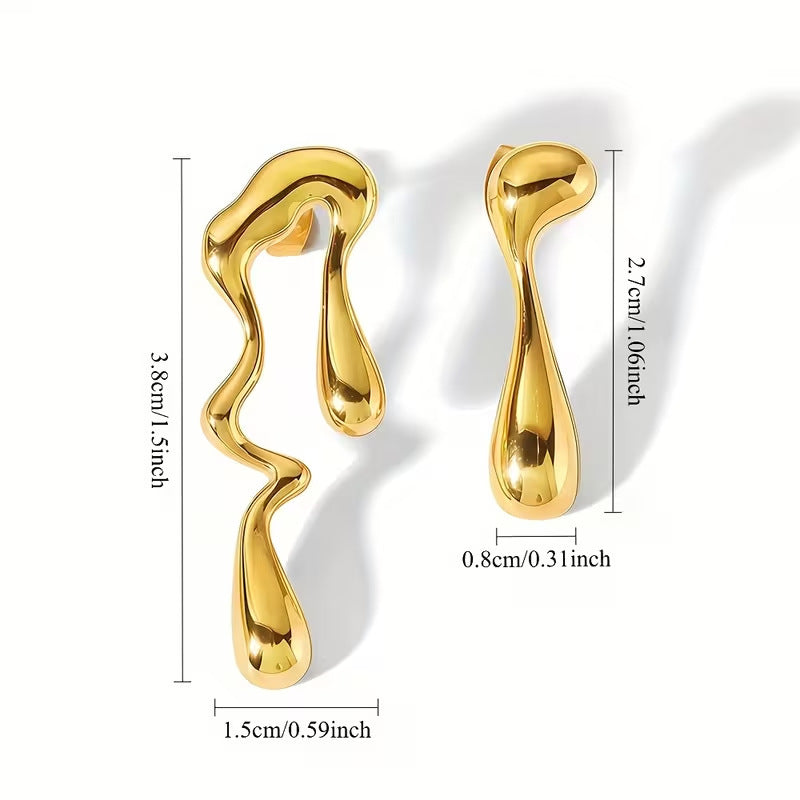 Wholesale Stainless Steel Titanium Steel Gold Light Luxury Earrings