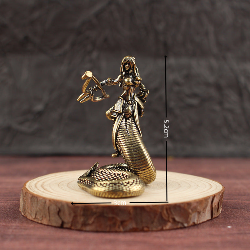 Wholesale Brass Medusa Ornament Ancient Greek Snake Decor Home Office Desktop Decorative Accent