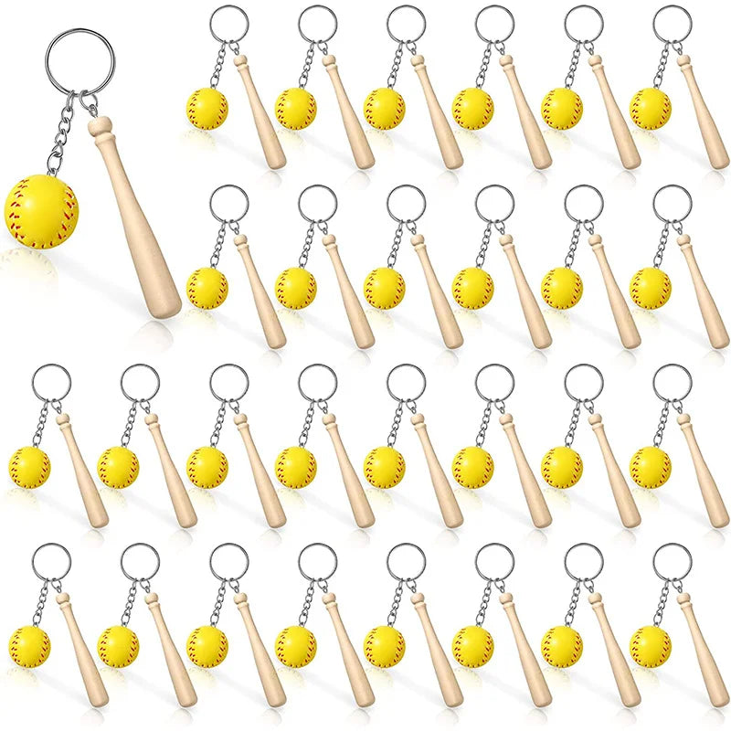 Wholesale  Baseball Keychain Pendant  Leather Keychains