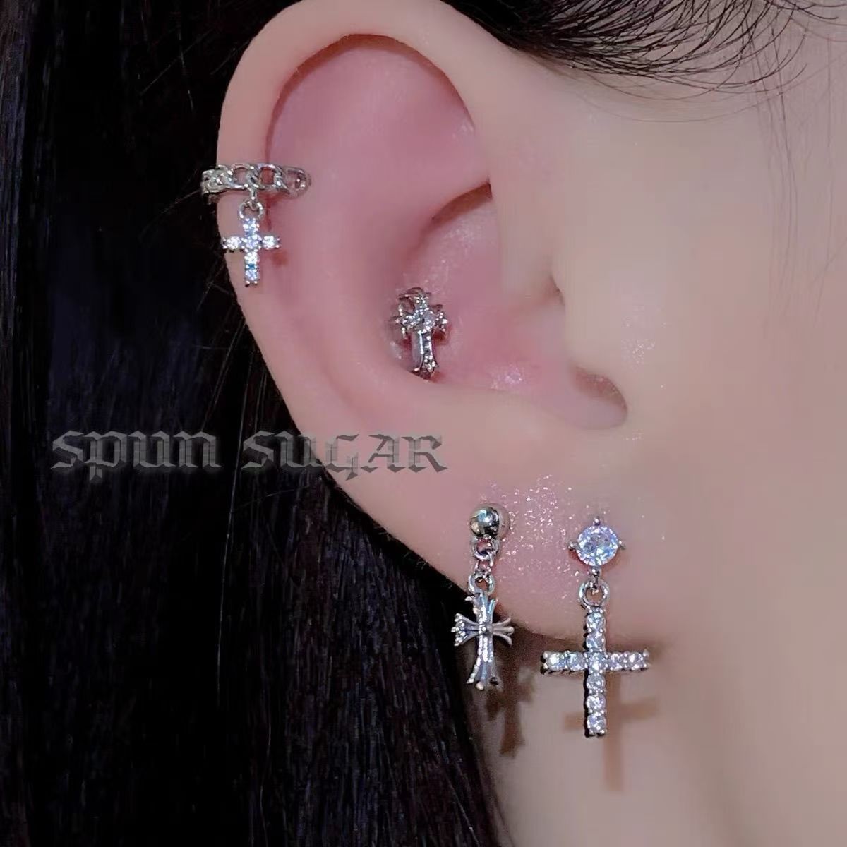 Wholesale Cross Zirconia Earrings