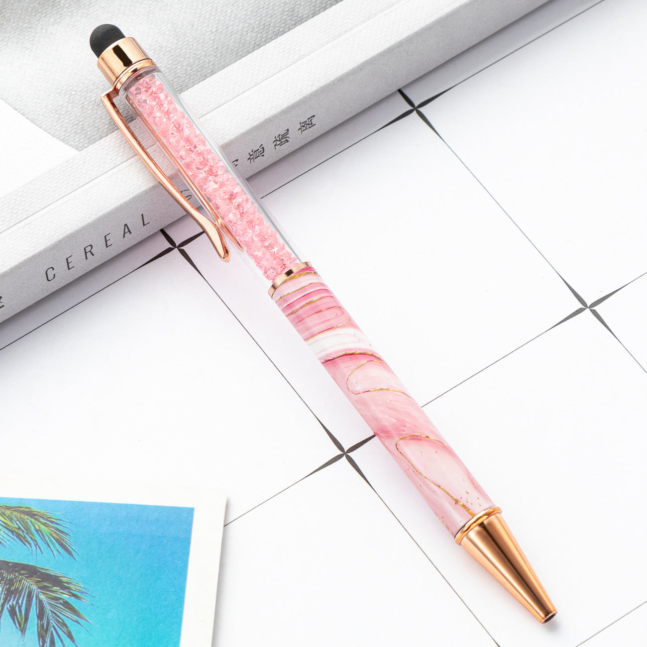 Wholesale Printed Film Ballpoint Pen Multi-color Marble Pattern Metal Pen ACC-PN-HuaHao007