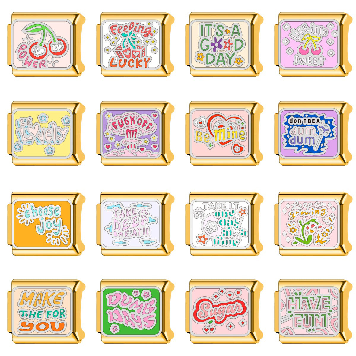 Wholesale  Italian Charm Bracelet 9mm DIY English words  Creative Stainless Steel Composable Bracelet