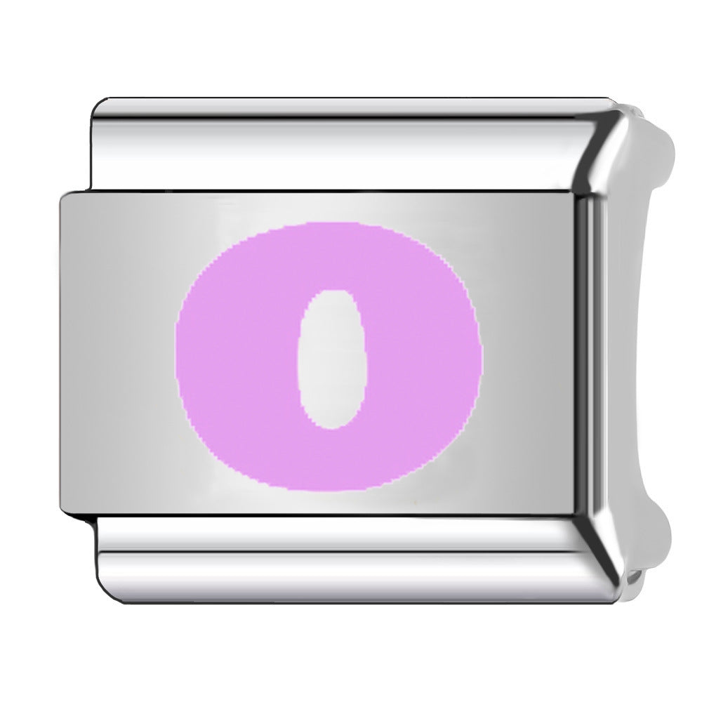 Wholesale Italian Charm Bracelet 9mm DIY Black Arabic  Creative Stainless Steel Composable Bracelet